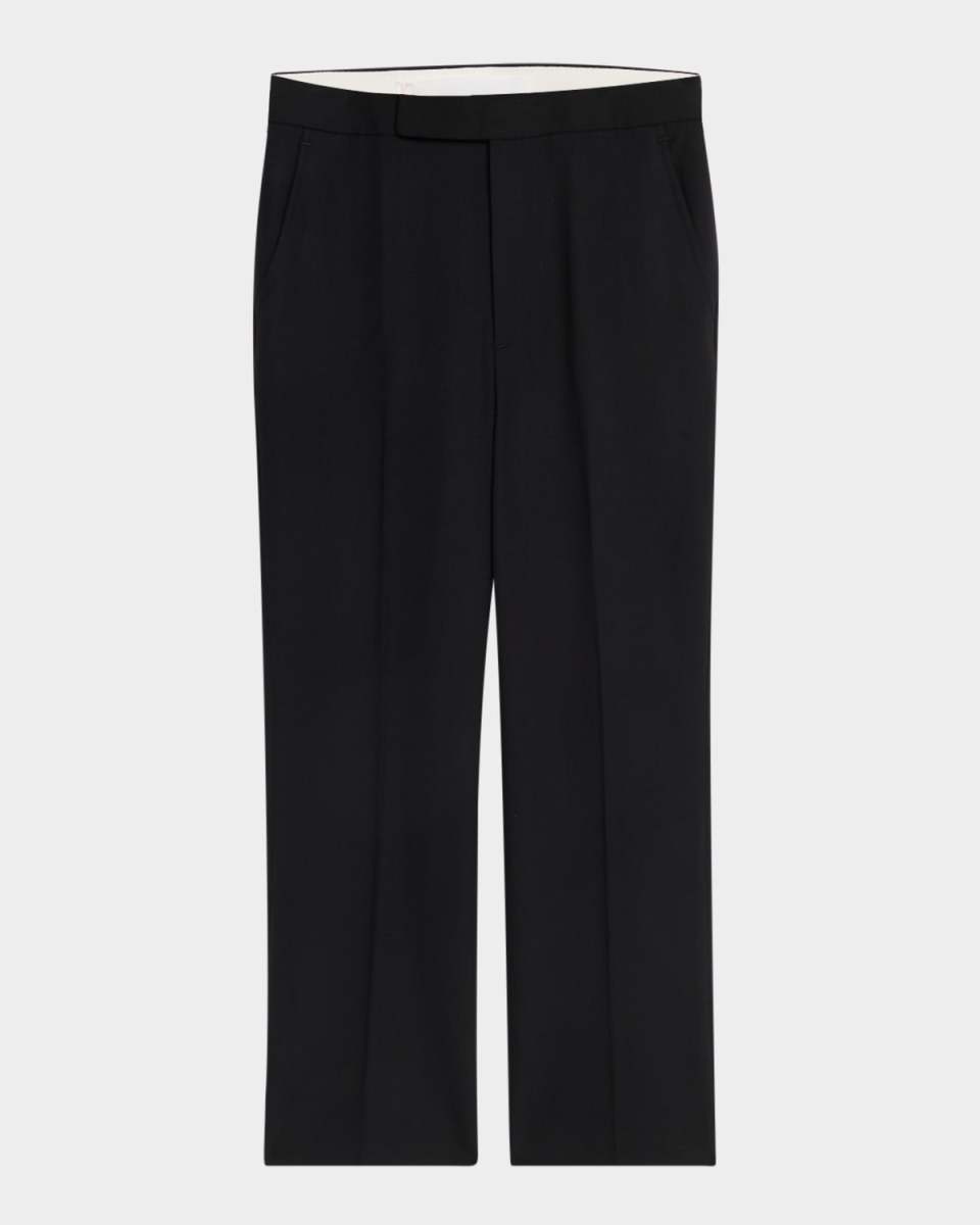 High-Rise Straight-Leg Crop Trousers